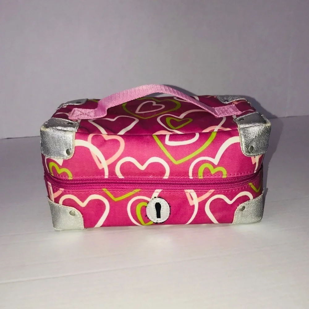 Little Missmatched Makeup Tote Pink/Green - Picture 1 of 3